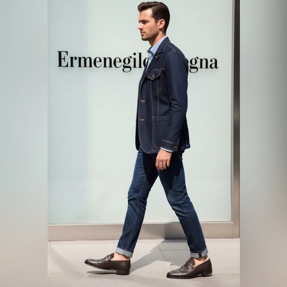Authentic Ermenegildo Zegna luxury designer men’s signature leather loafers 12